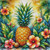Pineapple Island Paradise - Diamond Art Kit Made to Order © Kelly Reins