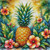 Pineapple Island Paradise - Diamond Art Kit Made to Order © Kelly Reins