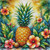 Pineapple Island Paradise - Diamond Art Kit Made to Order © Kelly Reins