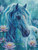 Azure Lotus Horse  – Licensed Diamond Art Kit by Sandrietta