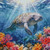 Underwater Manatee Magic  - Diamond Art Kit Made to Order © Kelly Reins