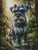 Schnauzer Moonlight – Licensed Diamond Art Kit by Sandrietta