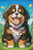 Happy Bernese Pup – Licensed Diamond Art Kit by ©Sakura - Made to Order