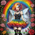 Rainbow fairy pixie with delicate wings, colorful skirt, roses, and a vibrant rainbow arch in a whimsical fantasy scene.