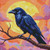 Sunlit Raven Perched © Natasha Muir - Diamond Art Kit Made to Order
