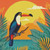 Sunset Toucan Tropics © Kelly Reins - 40 x 40 CM - Crystal Diamond Painting Kit (Full Drill Round Acrylic Crystals)