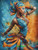 Azure Spirit Dancer ©Sweet Loco AI – Licensed Diamond Art Kit - Made to Order