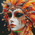 Ember Carnival Mask © Kelly Reins - Diamond Art Kit Made to Order