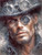 Ray Spark Digital Art steampunk man portrait with mechanical monocle, vintage clocks, and smoky textures