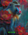 Floral Mandrill Muse  ©Elly_A.I. - Licensed Diamond Art Kit - Made to Order