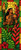 Polynesian inspired warrior with tribal tattoos holding a tiki torch surrounded by tropical foliage in stained glass style artwork.