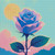 Twilight Rose Glow ©1000 No Kotoba – Licensed Diamond Art Kit - Made to Order