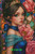 Stained Glass Rose ©Finira Art – Licensed Diamond Art Kit - Made to Order