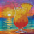 Sunset Drink In Paradise  ©1000 No Kotoba – Licensed Diamond Art Kit - Made to Order