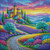 Lavender Hills Villa ©Finira Art – Licensed Diamond Art Kit - Made to Order