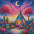 Moonlit Desert Glamping ©Finira Art – Licensed Diamond Art Kit - Made to Order