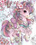 Adorable pastel unicorn carousel horse decorated with pink cherry blossoms and flowing pink, lavender, and aqua mane accents in a kawaii fantasy style.