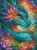 Floral Dragon Majesty ©Sweet Loco AI – Licensed Diamond Art Kit - Made to Order