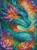 Floral Dragon Majesty ©Sweet Loco AI – Licensed Diamond Art Kit - Made to Order