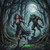 Werewolf Forest Pursuit – ©Kristin Schwenke Block Licensed Diamond Art Kit - Made to order