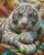 Crystal White Tiger ©Sweet Loco AI – Licensed Diamond Art Kit - Made to Order