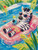 Poolside Zebra ©Sakura - Licensed Diamond Art Kit - Made to Order