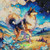 Celestial Border Collie ©Sakura - Licensed Diamond Art Kit - Made to Order