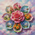 Blooms of Color 2 ©Taza Creations – Licensed Diamond Art - Made to Order