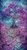 Ancient magical tree with glowing purple blossoms beneath a dramatic teal and violet fantasy sky.