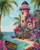 Tropical Lighthouse Retreat ©Finira Art – Licensed Diamond Art Kit - Made to Order