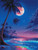 Moonlit Tropical Shore  ©Finira Art – Licensed Diamond Art Kit - Made to Order