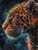 Neon Jungle Leopard ©Sakura - Licensed Diamond Art Kit - Made to Order