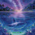 Shark Island Night ©Cocomarshmallow Art  – Licensed Diamond Art Kit - Made to Order