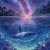 Shark Island Night ©Cocomarshmallow Art  – Licensed Diamond Art Kit - Made to Order