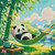 Panda Hammock Retreat ©1000 No Kotoba – Licensed Diamond Art Kit - Made to Order