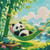 Panda Hammock Retreat ©1000 No Kotoba – Licensed Diamond Art Kit - Made to Order