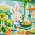Bunny's Garden Kitchen ©1000 No Kotoba – Licensed Diamond Art Kit - Made to Order