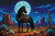 Midnight Desert Stallion © Kelly Reins - Diamond Art Kit - Made to Order