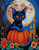 Pumpkin Kitty ©Art by Cajun Beauty-  Licensed Diamond Art Kit - Made to Order