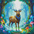 Enchanted Stag  ©Art by Cajun Beauty-  Licensed Diamond Art Kit - Made to Order