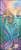 Blonde mermaid with turquoise and pastel tail swimming among a sea turtle, manta ray, tropical fish, pink coral, pearl shell, and sailing ship.