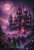 Moonlit Magenta Kingdom  ©Sandrietta  – Licensed Diamond Art Kit - Made to Order