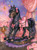 Elegant black rocking horse with pink saddle, bows and gold details surrounded by peonies, gifts, pink curtains and hanging golden stars.