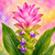 Tropical Flowers © Kelly Reins - 100% Hand Rendered Mini Diamond Art Kit - Ready to Ship - Square  Resin Drills - Shipping to USA Included