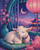Moonlit Blossom Dreams ©Finira Art – Licensed Diamond Art Kit - Made to Order