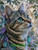 Jeweled Mystic Cat  ©Sandrietta  – Licensed Diamond Art Kit - Made to Order