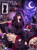 Midnight Cat Dreams featuring a gothic girl in black cat pajamas surrounded by black cats, crescent moons, purple crystals and glowing nighttime magic.