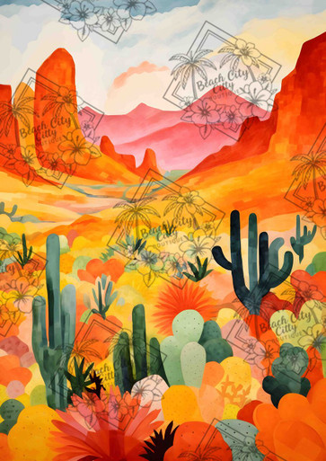 Desert Bloom – Licensed Diamond Art Kit by Nadaya Illustration