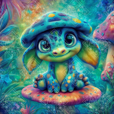 Mushroom Forest Sprite ©Sweet Loco AI – Licensed Diamond Art Kit