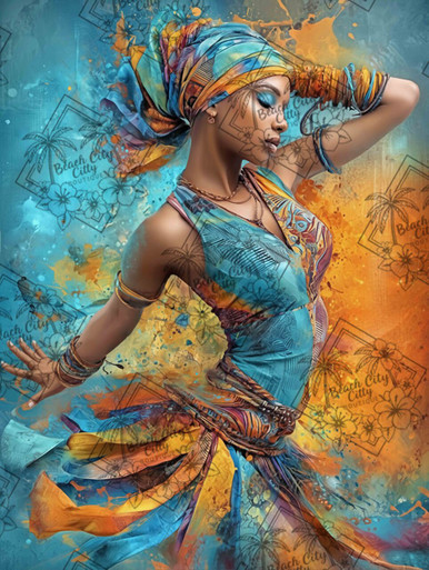 Azure Spirit Dancer ©Sweet Loco AI – Licensed Diamond Art Kit - Made to ...